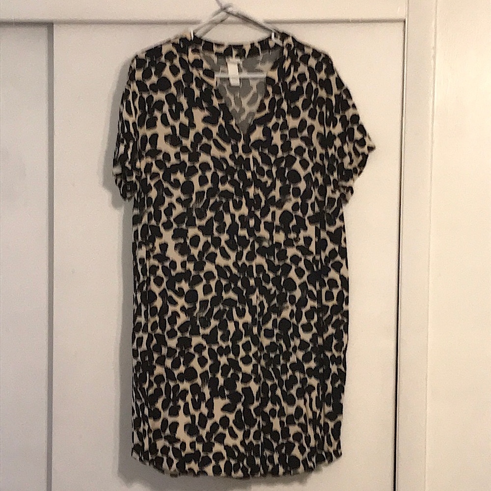 Printed shirt dress